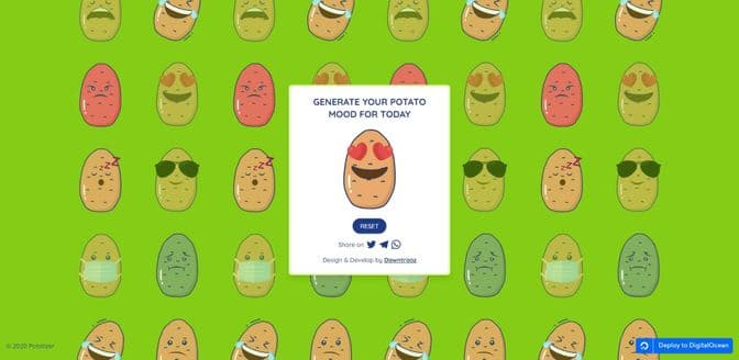 Random potato mood generator - DO App Platform